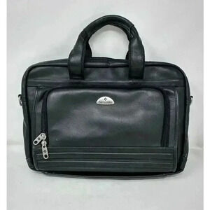 Samsonite Black Leather‎ Computer Bag Travel Business Missing Strap.